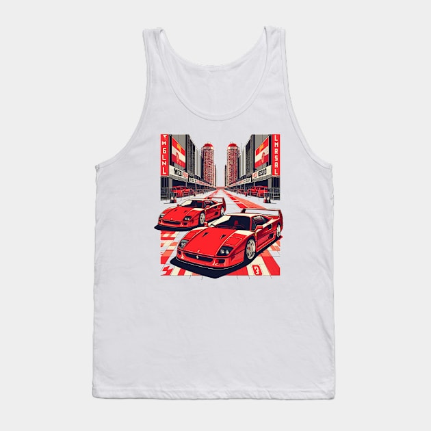 Ferrari F40 Tank Top by Vehicles-Art